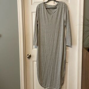 GUC striped cotton maxi dress with side slits size 1XL